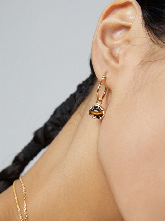 Triple-win Tiger's Eye 3 in 1 Jacket Earrings