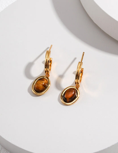 Courage Booster Tiger's Eye Earrings