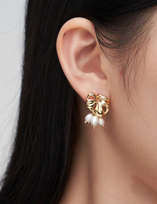 Tropical Leafy Stud Earrings