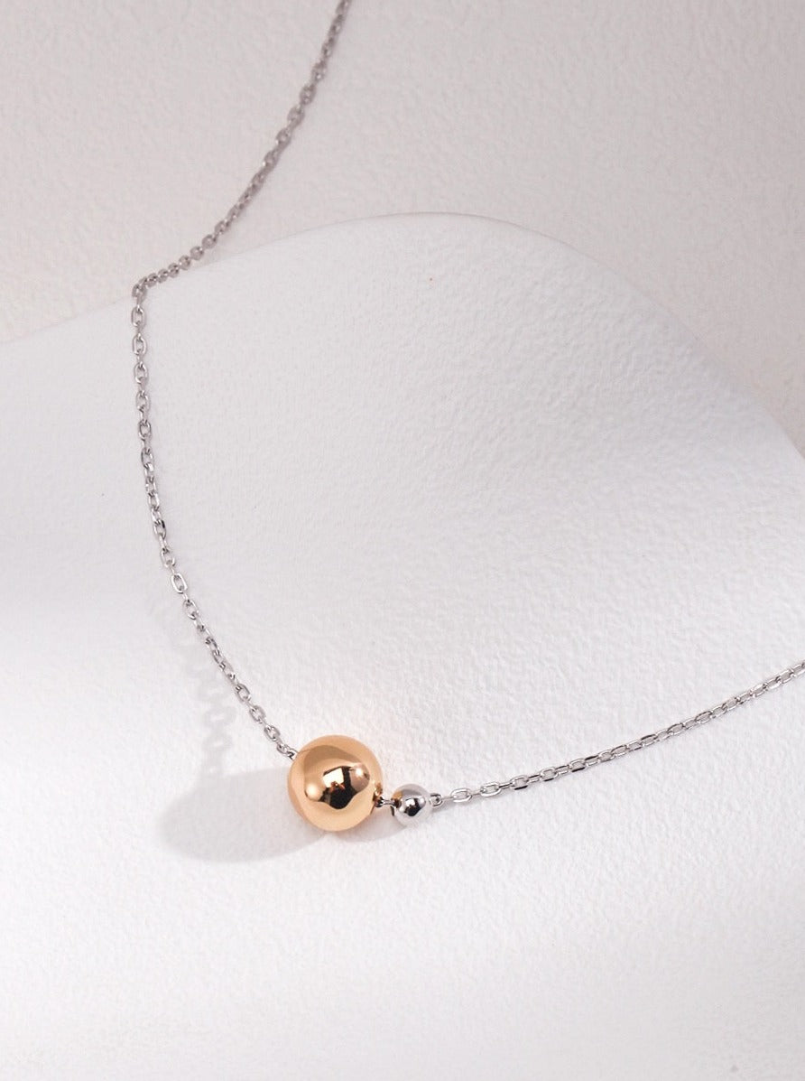 Golden Bean Pendant Necklace