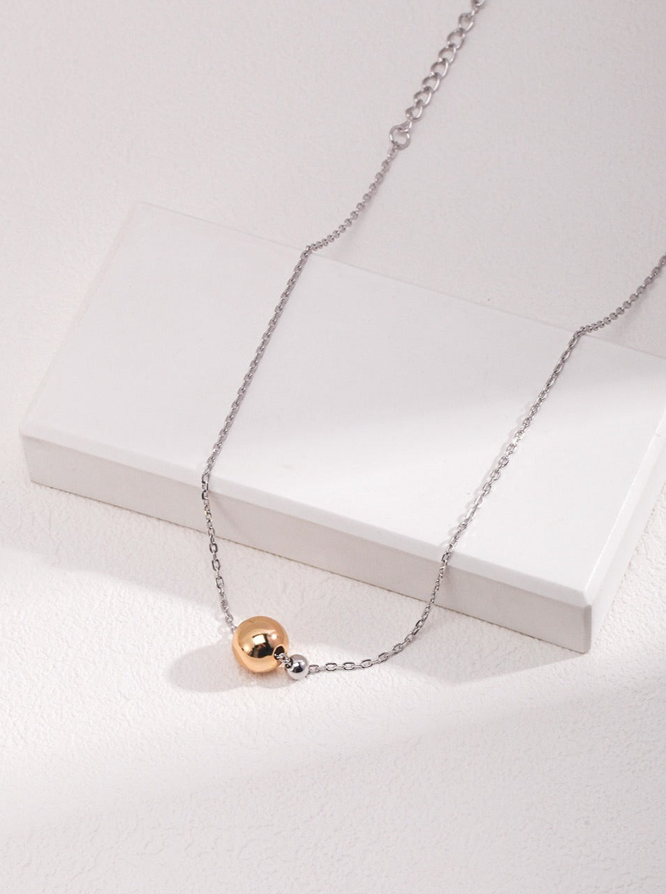 Golden Bean Pendant Necklace