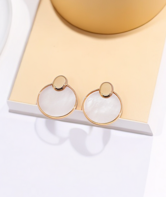 Elegant Versatile 2in1 Shell Jacket Earrings