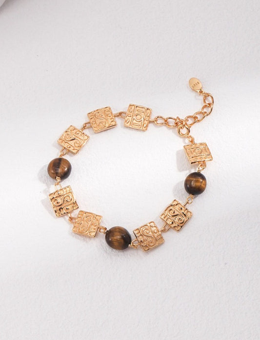 Courage Booster Tiger's Eye Charm Bracelet