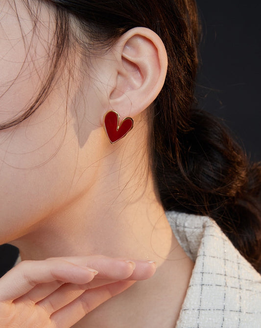 Heart Stud Earrings