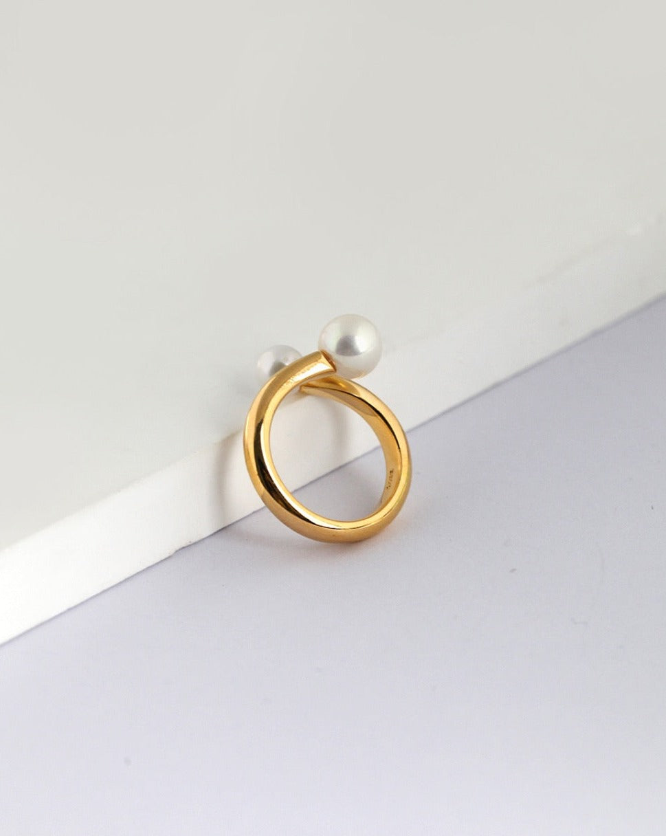 Gold Pearl Ring