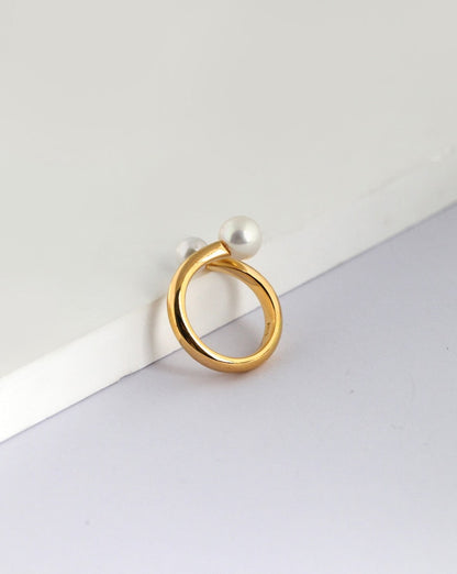 Gold Pearl Ring