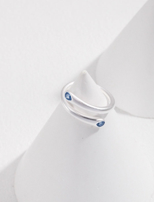 Little Blue Stars Minimalist Ring